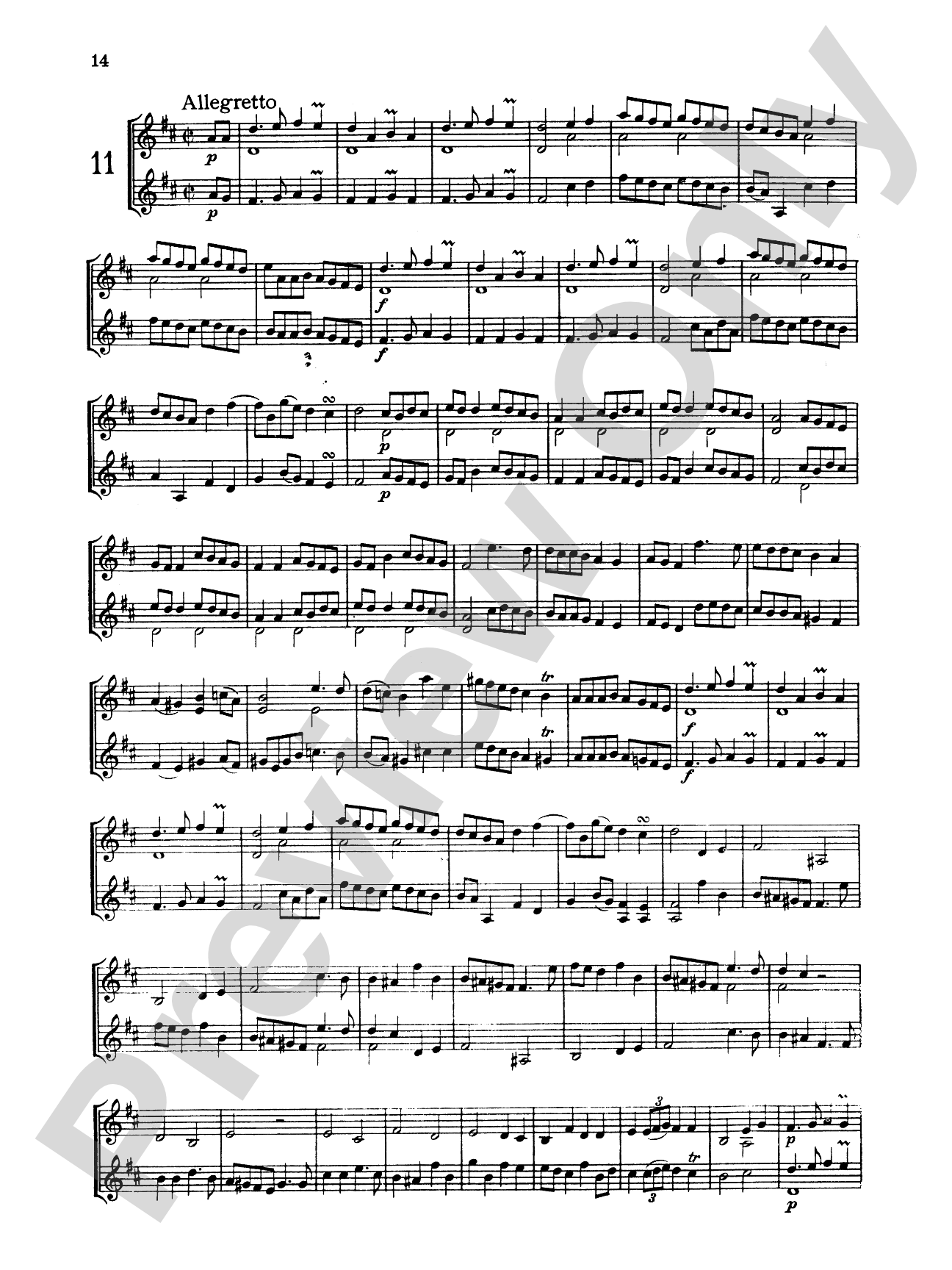 Mozart: Twelve Duets: Violin Book
