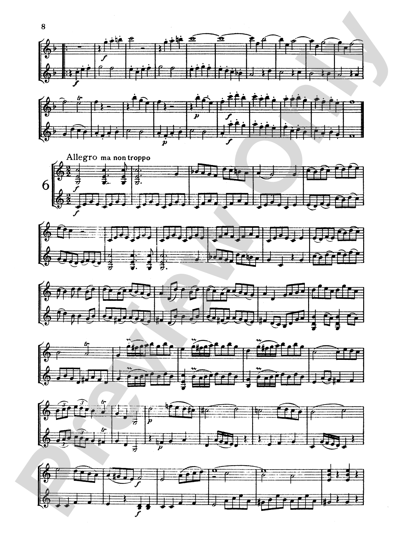 Mozart: Twelve Duets: Violin Book