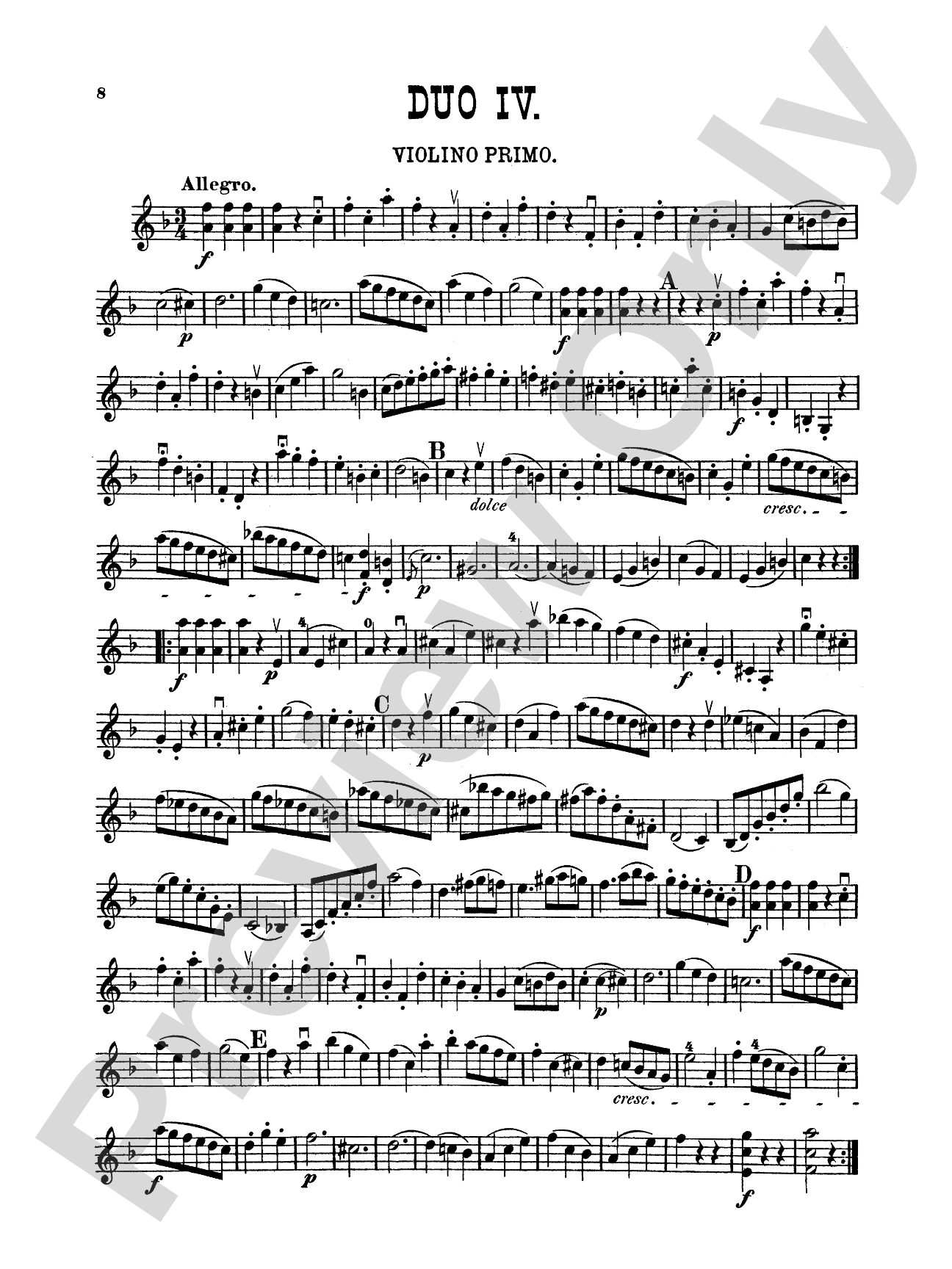 Pleyel: Six Easy Duets, Op. 8