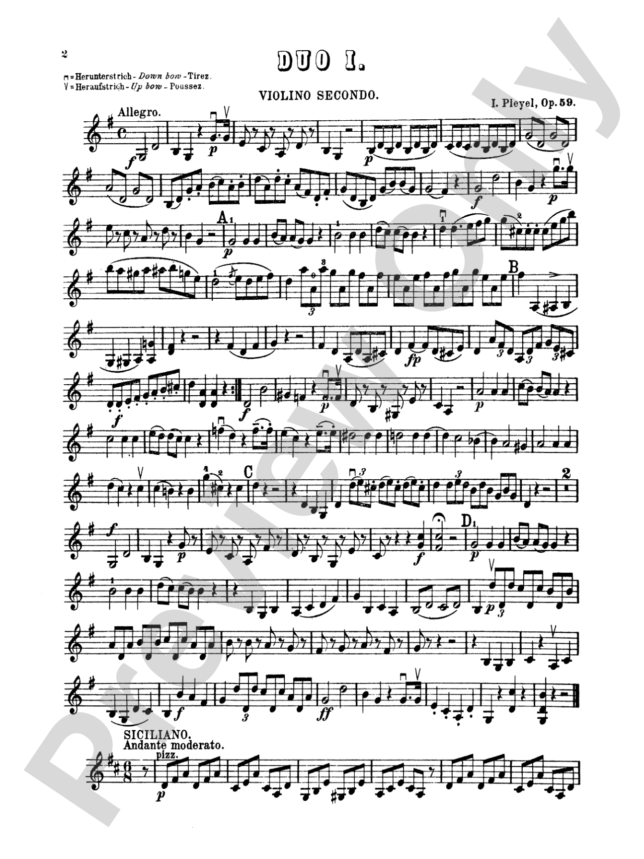 Pleyel: Six Easy Duets, Op. 59