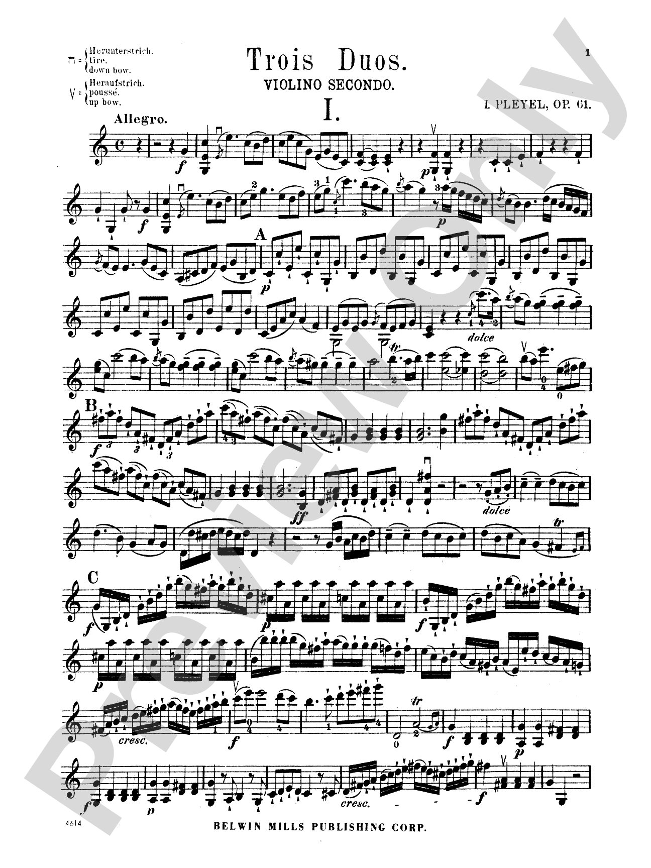 Pleyel: Three Duos, Op. 61