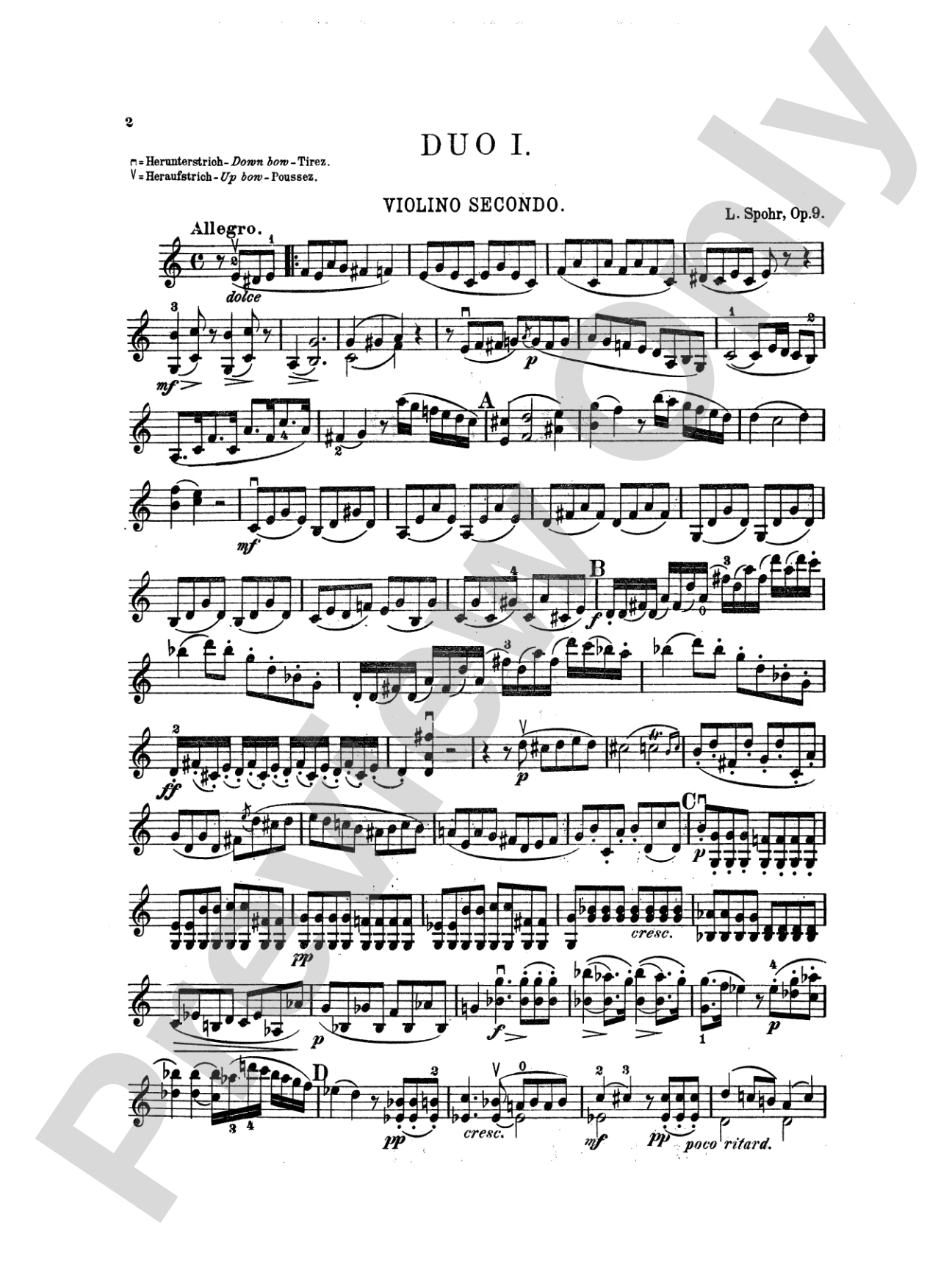 Spohr: Two Duets, Op. 9