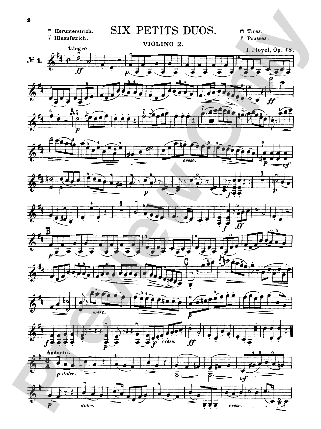 Pleyel: Six Little Duets, Op. 48