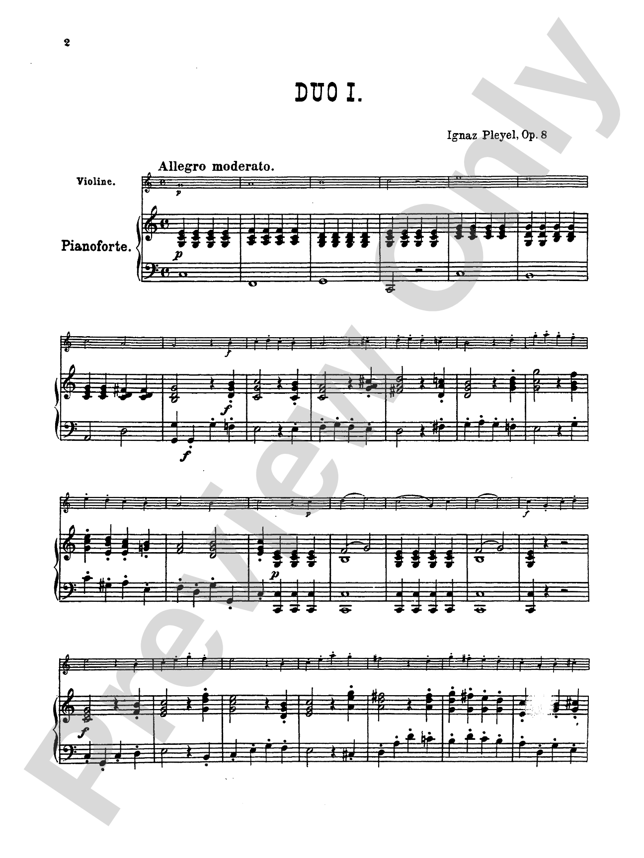 Pleyel: Six Duets, Op. 8