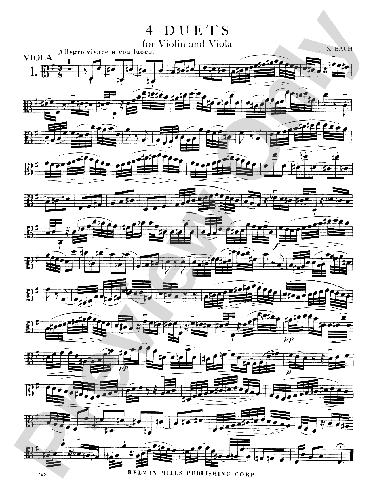 Bach: Four Duets for Violin and Viola