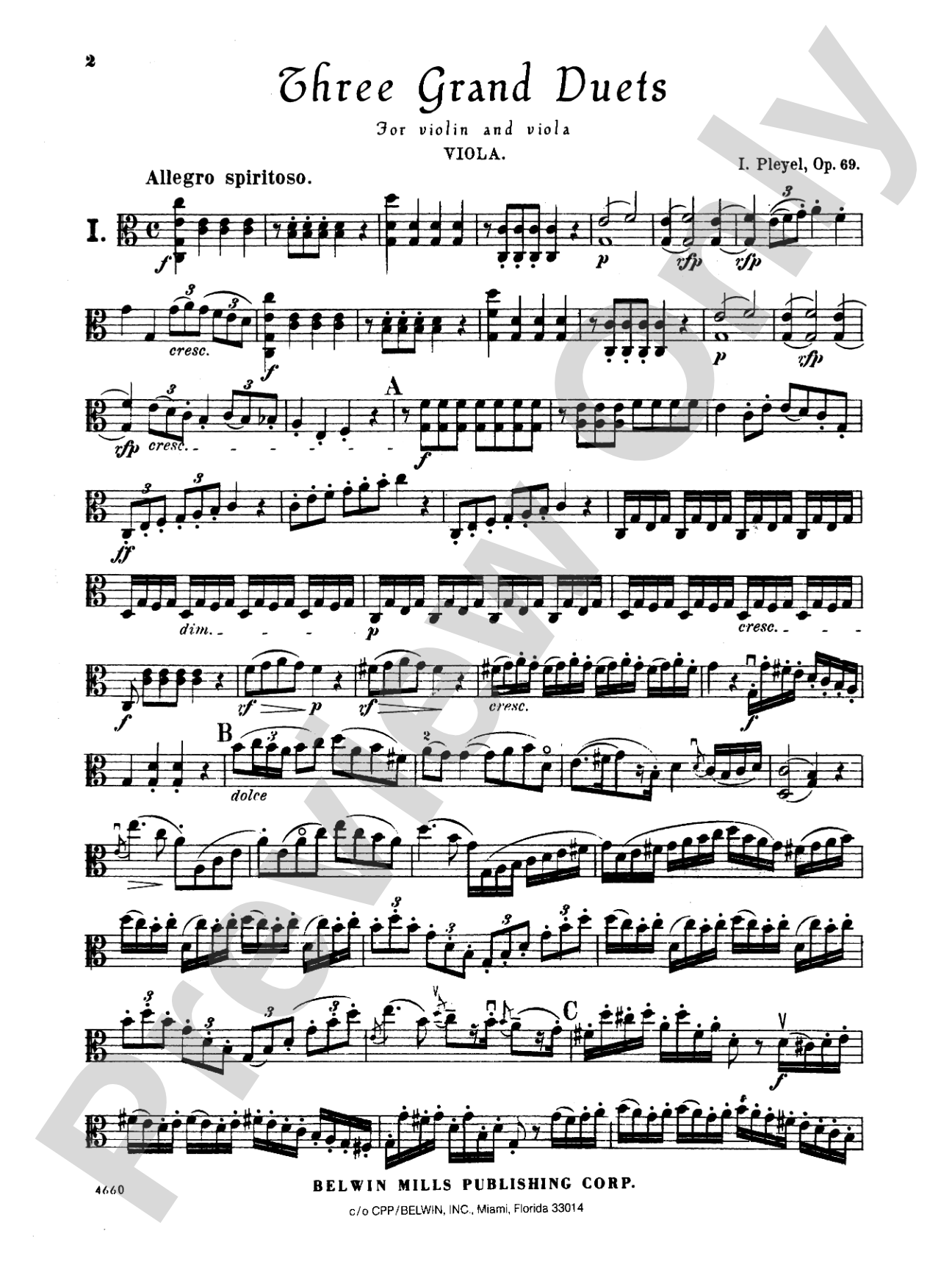 Pleyel: Three Grand Duets, Op. 69