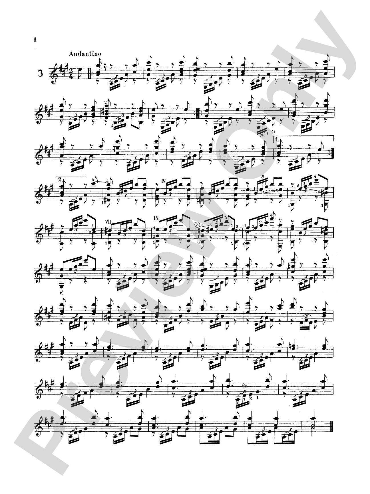 Sor: Twelve Etudes, Op. 29