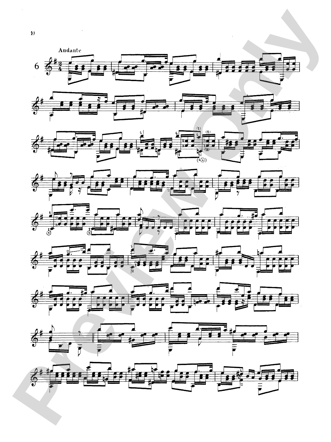 Sor: Twelve Etudes, Op. 29