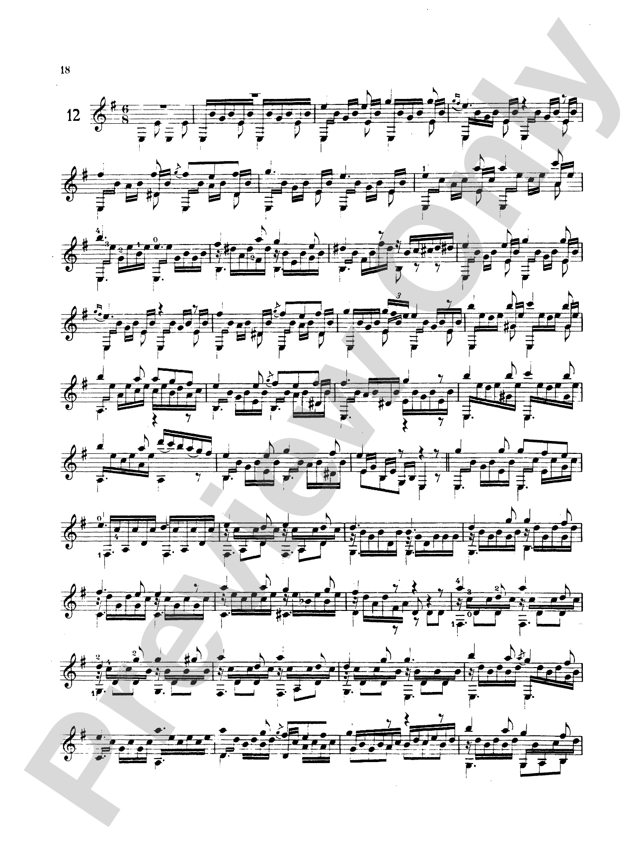Sor: Twelve Etudes, Op. 29