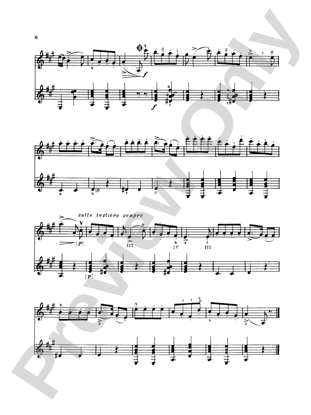 Paganini: Six Sonatas for Violin and Guitar, Op. 3: Guitar Book