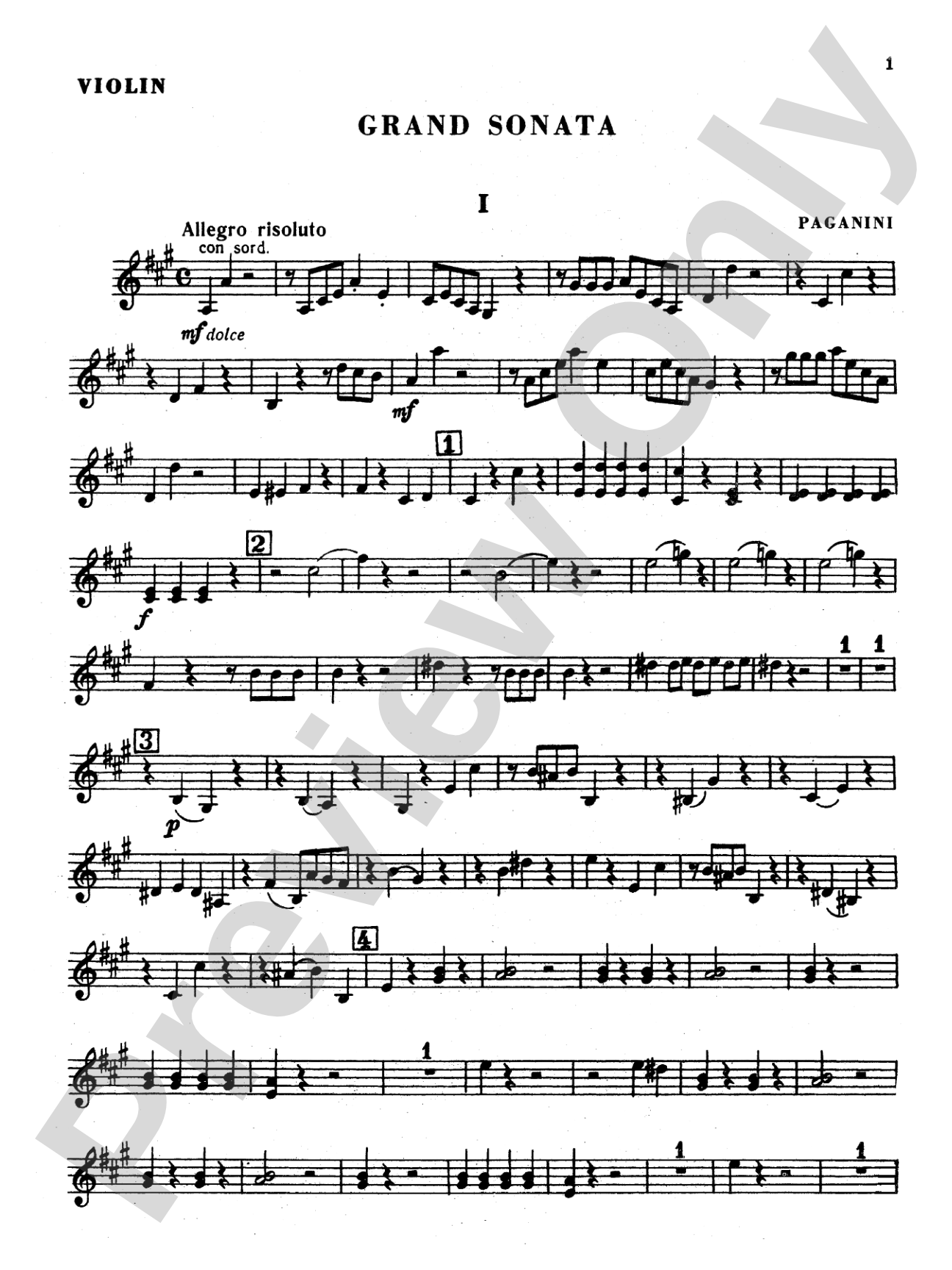 Paganini: Grand Sonata for Guitar and Piano with Accompanying Violin: Guitar Book