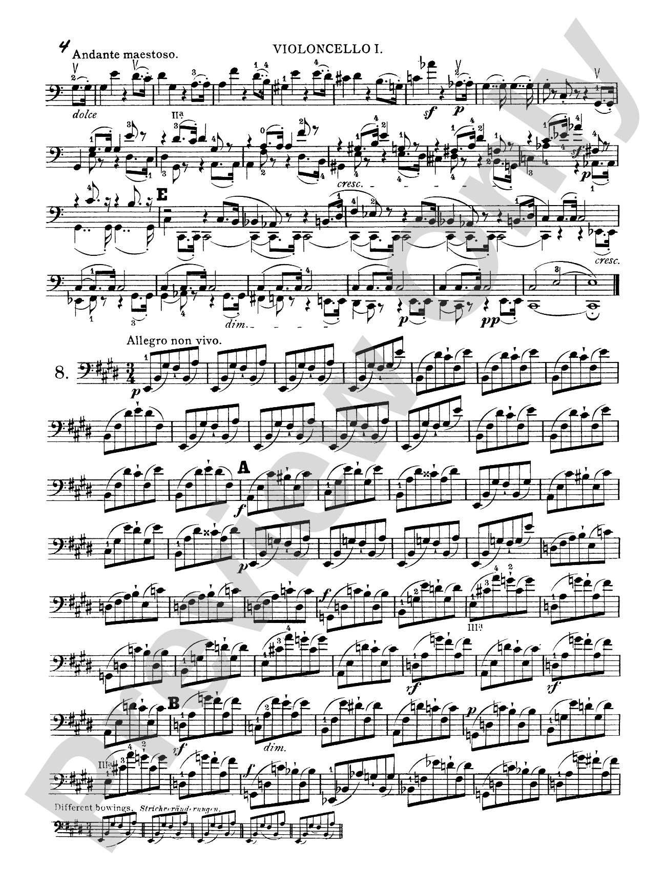 Franchomme: Twelve Caprices for Two Cellos, Op. 7 (Book II Score & Parts): Cello Score & Parts