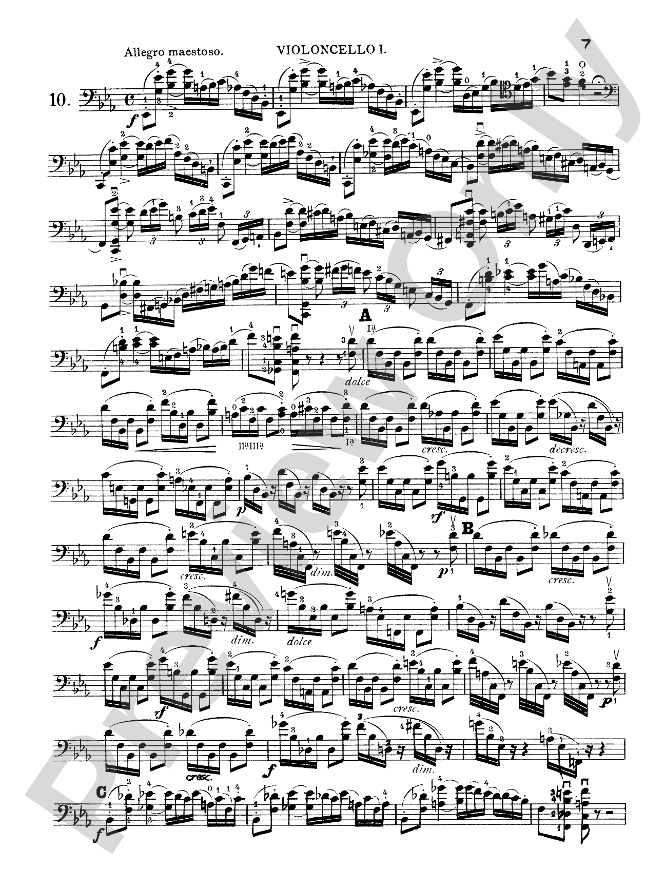 Franchomme: Twelve Caprices for Two Cellos, Op. 7 (Book II Score & Parts)