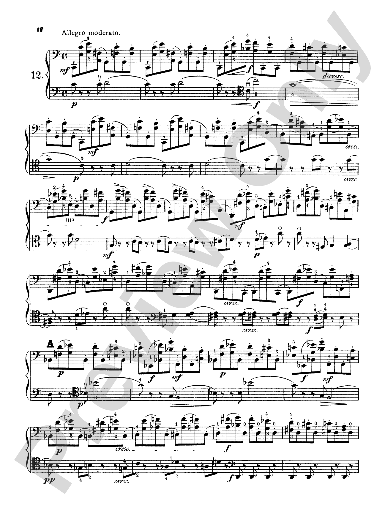 Franchomme: Twelve Caprices for Two Cellos, Op. 7 (Book II Score & Parts)