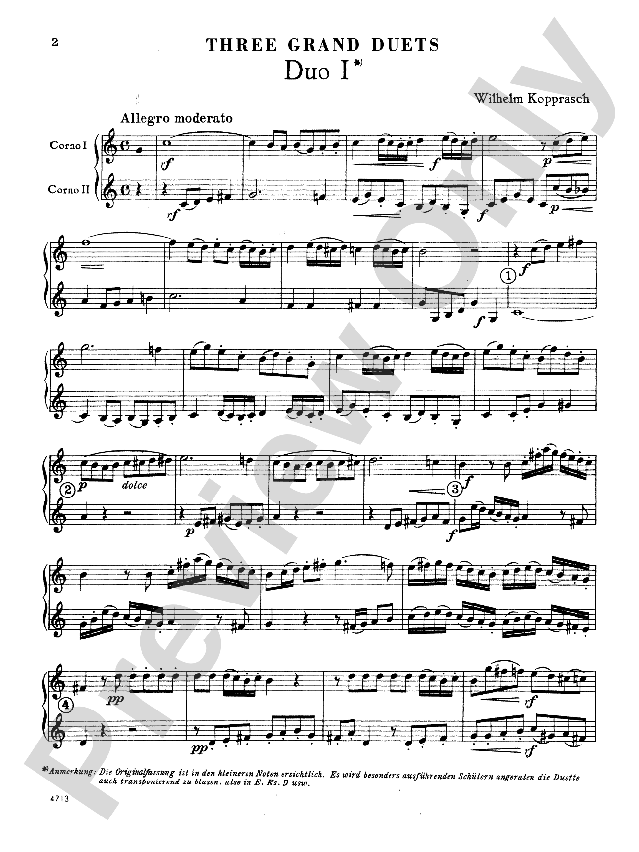 Kopprasch: Three Grand Duets: French Horn Book
