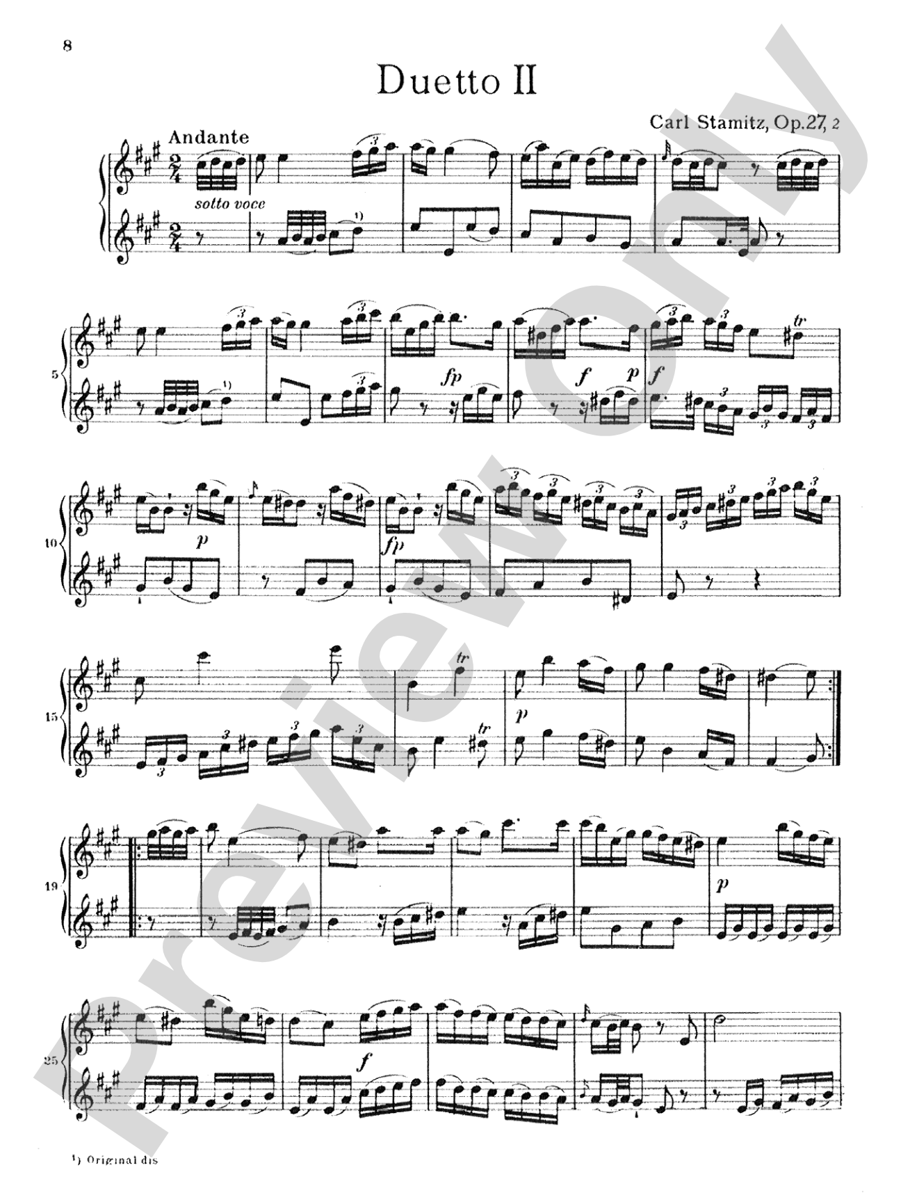 Stamitz: Three Duets, Op. 27