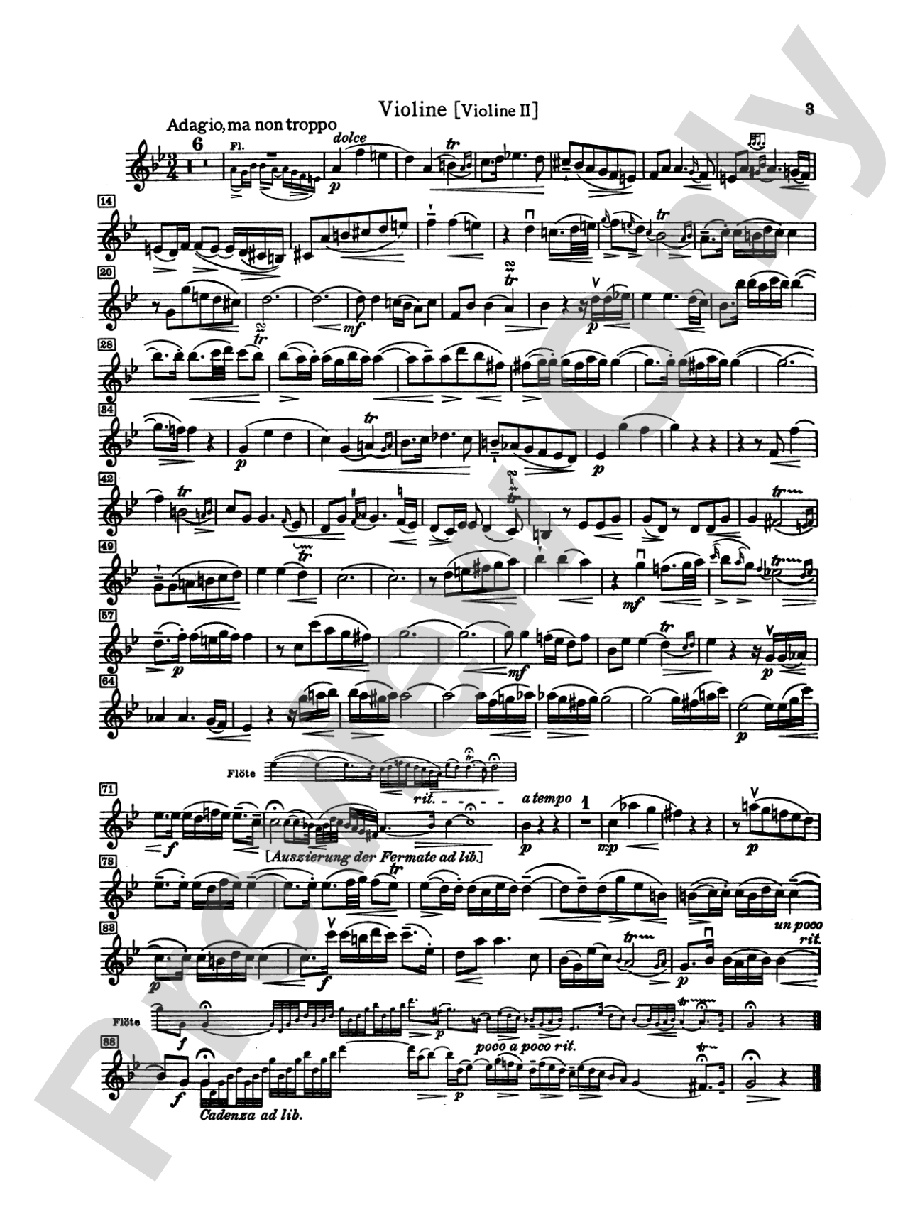 Bach: Trio in B flat: String Trio Book