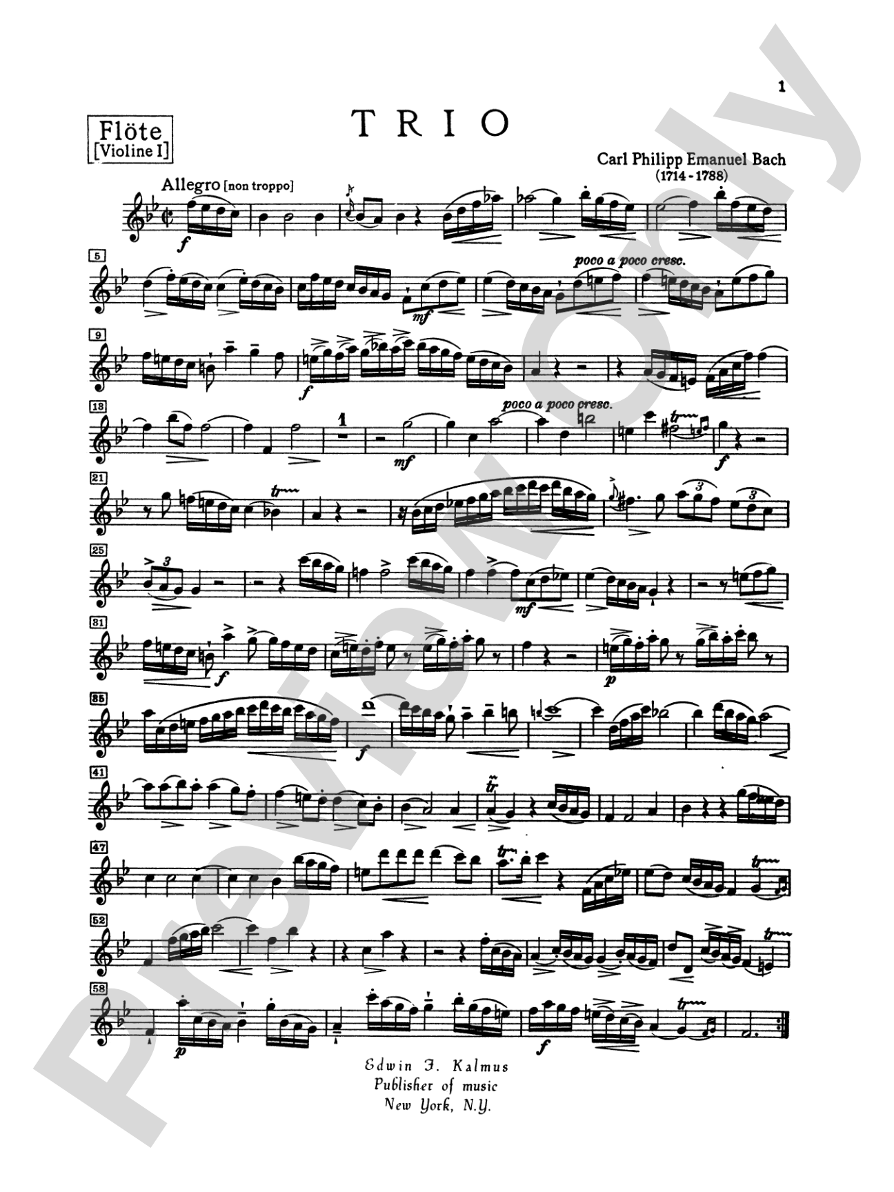 Bach: Trio in B flat