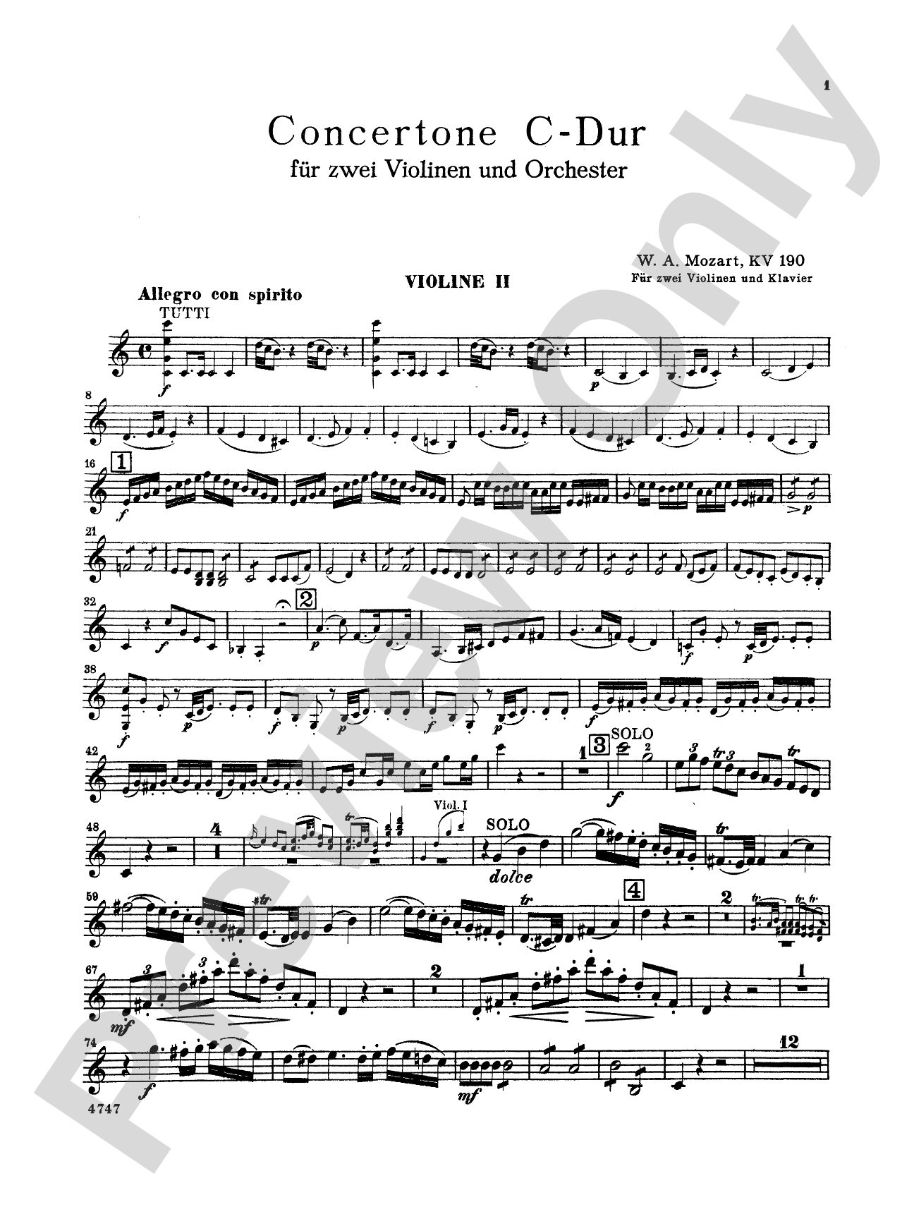 Mozart: Concertone in C Major