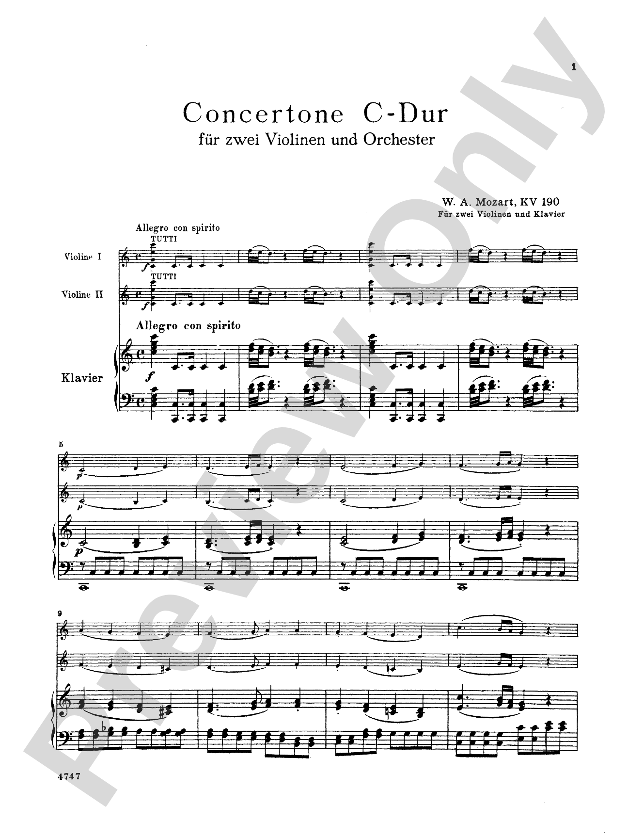 Mozart: Concertone in C Major