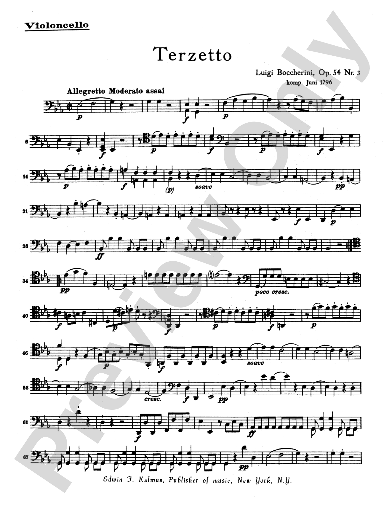 Boccherini: String Trio, Op. 54, No. 3