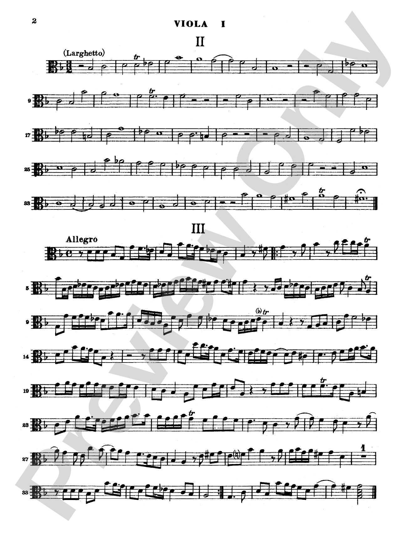 Fux: Sonata (Canon) for Two Violas and Basso Continuo: String Trio Book