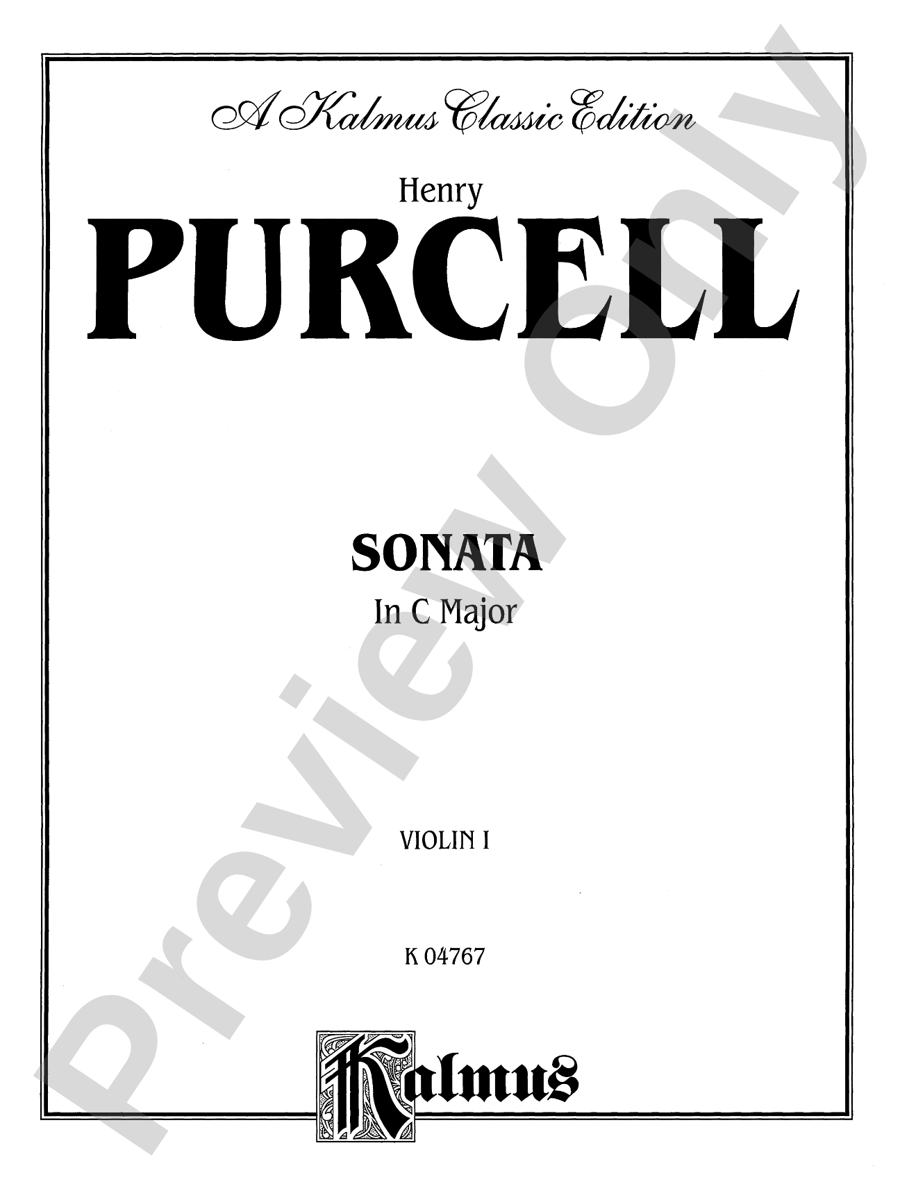 Purcell: Sonata in C Major