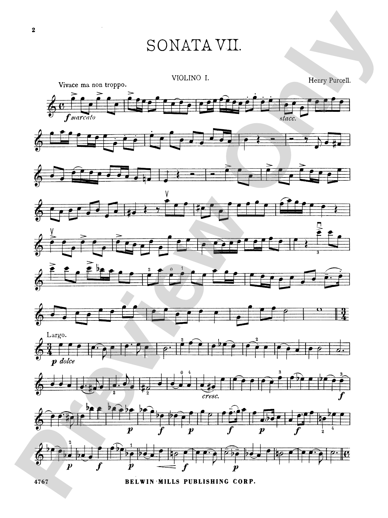 Purcell: Sonata in C Major