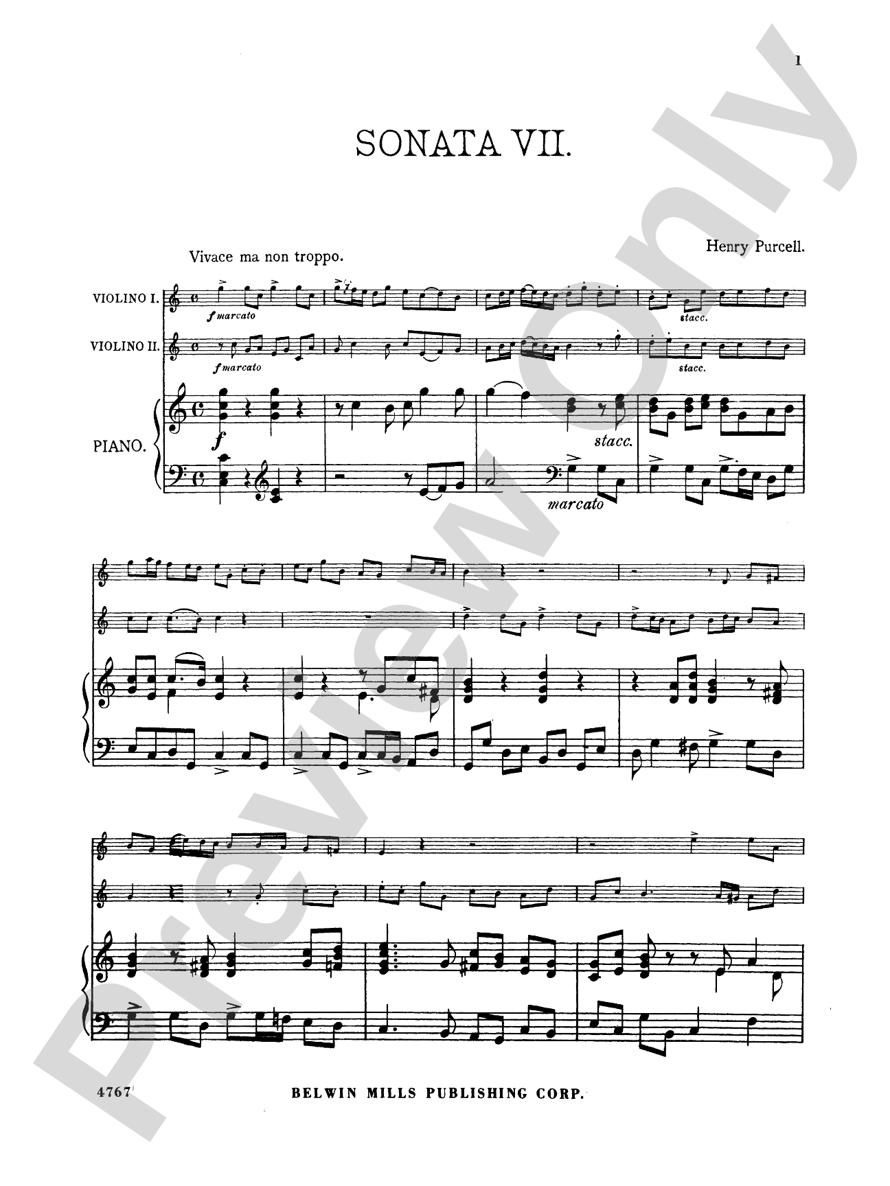 Purcell: Sonata in C Major