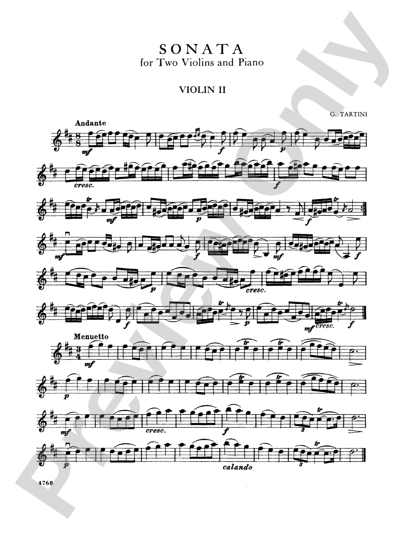 Tartini: Sonata in D Major
