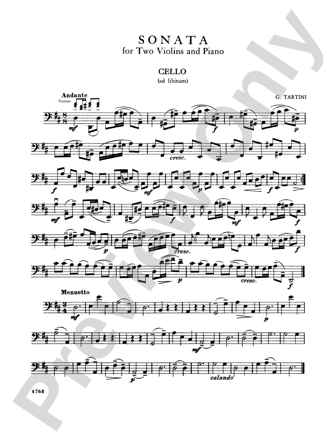 Tartini: Sonata in D Major