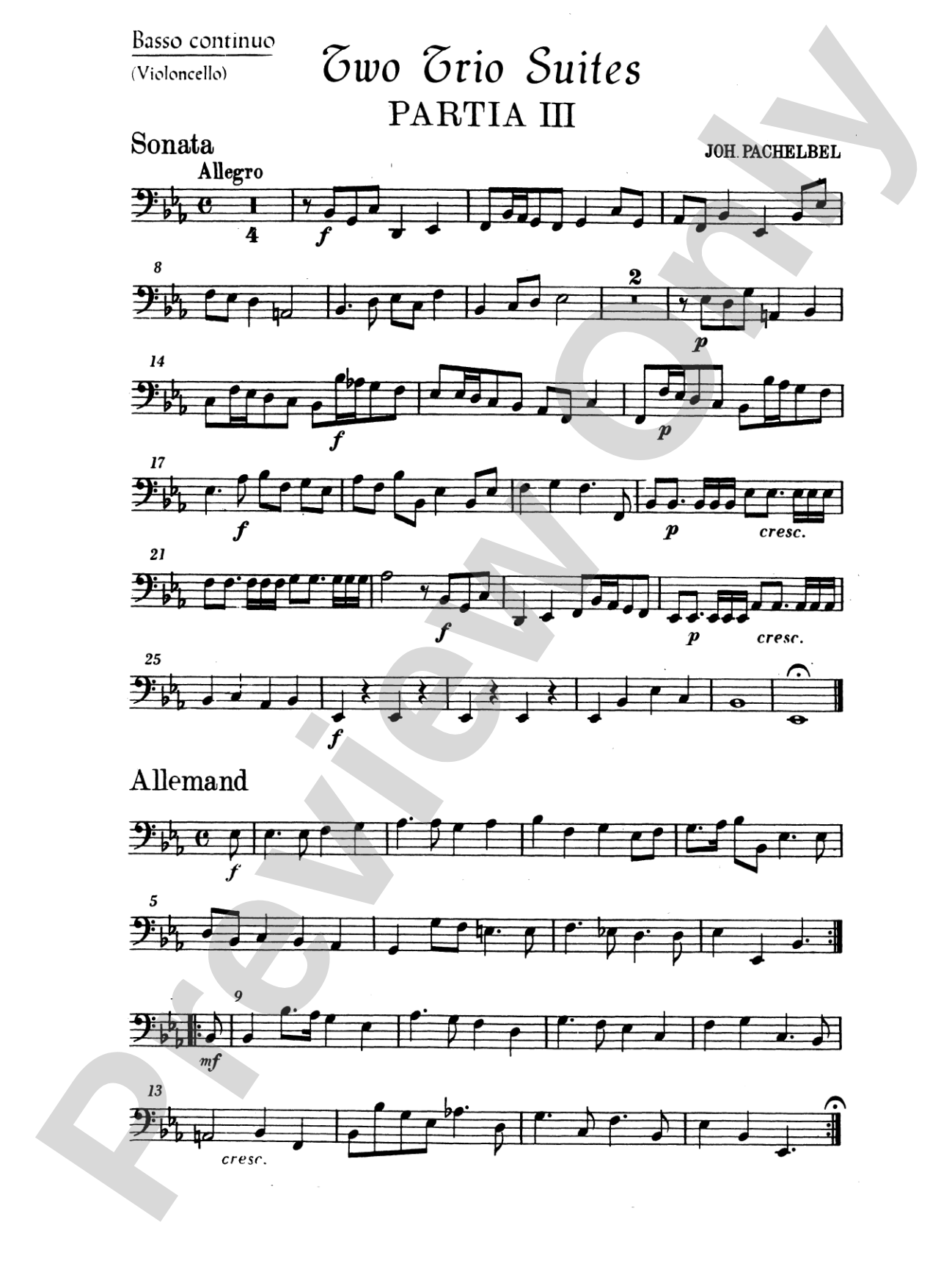 Pachelbel: Two Trio Suites