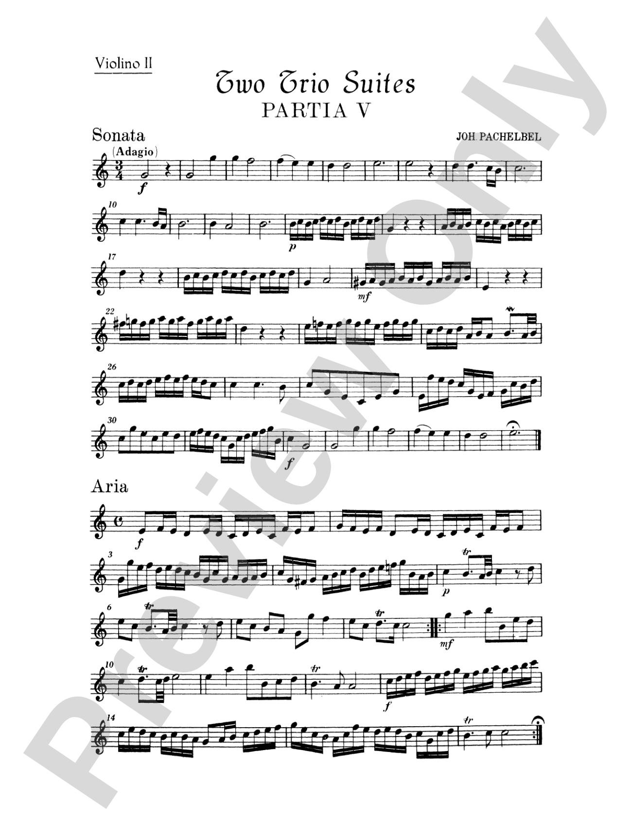 Pachelbel: Two Trio Suites