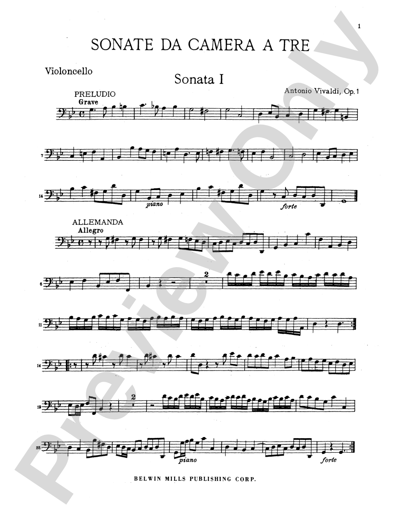 Vivaldi: Sonatas da Camera a Tre (Book I, Nos. 1-6)