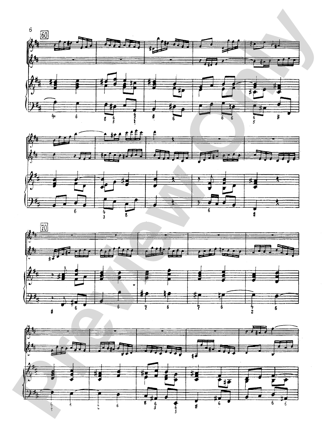 Bach: Trio in B Minor: Chamber Trio Score & Parts