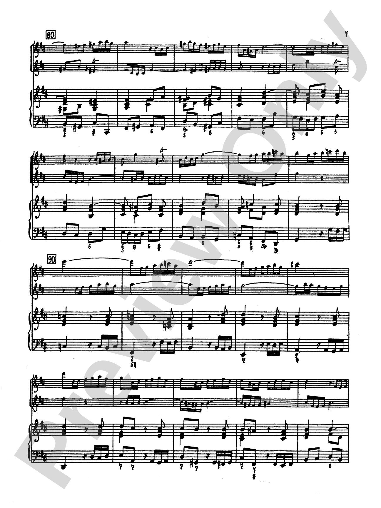 Bach: Trio in B Minor: Chamber Trio Score & Parts