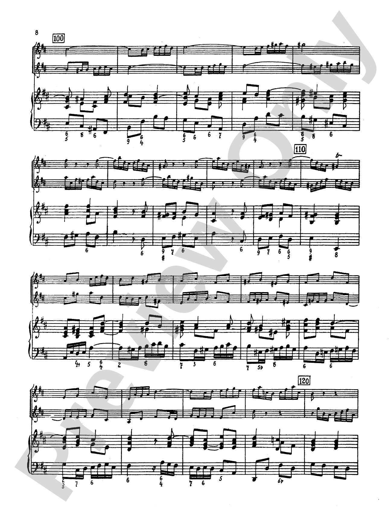 Bach: Trio in B Minor: Chamber Trio Score & Parts