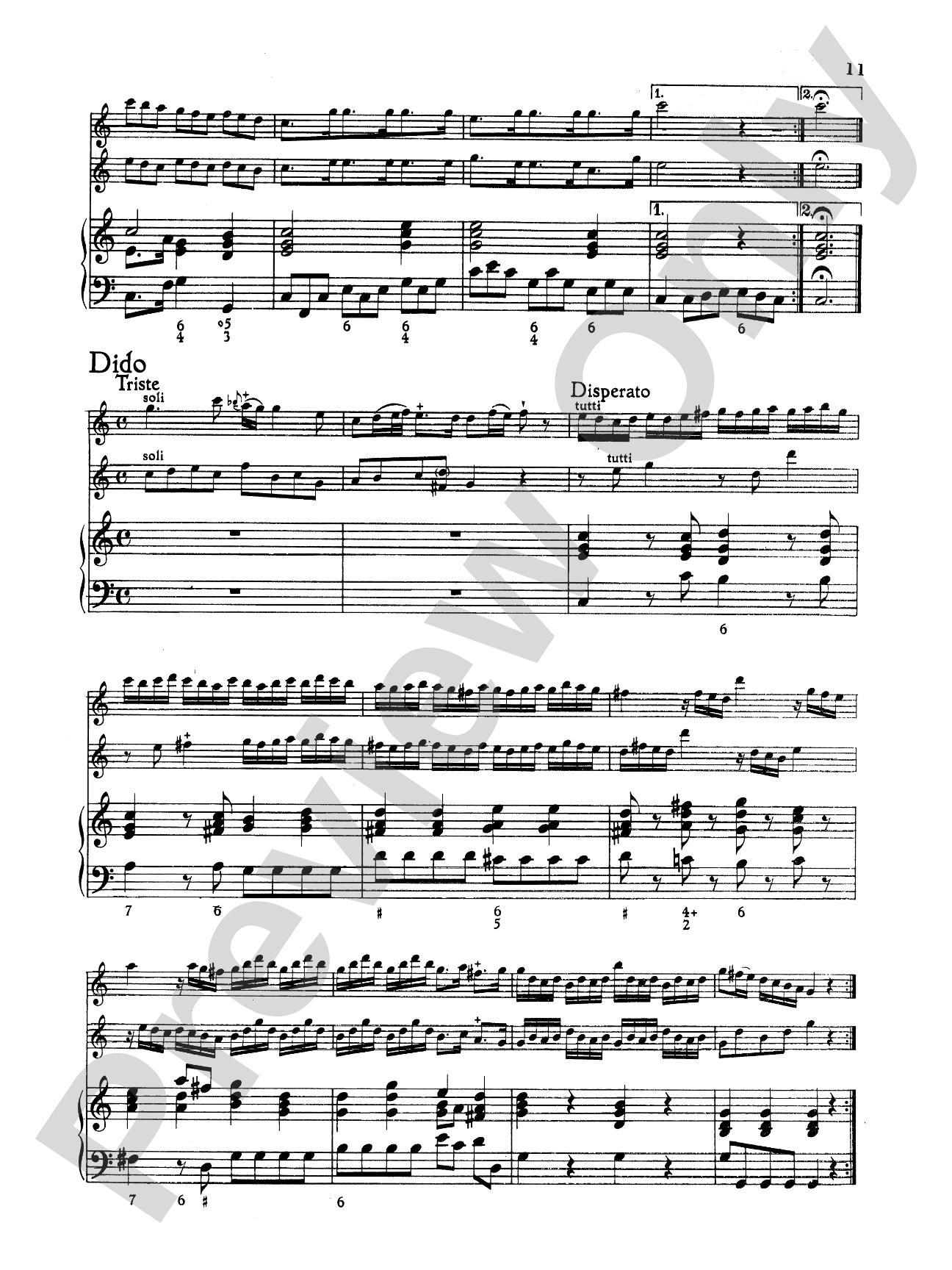 Telemann: Trio Sonata in C Major: Chamber Trio Book