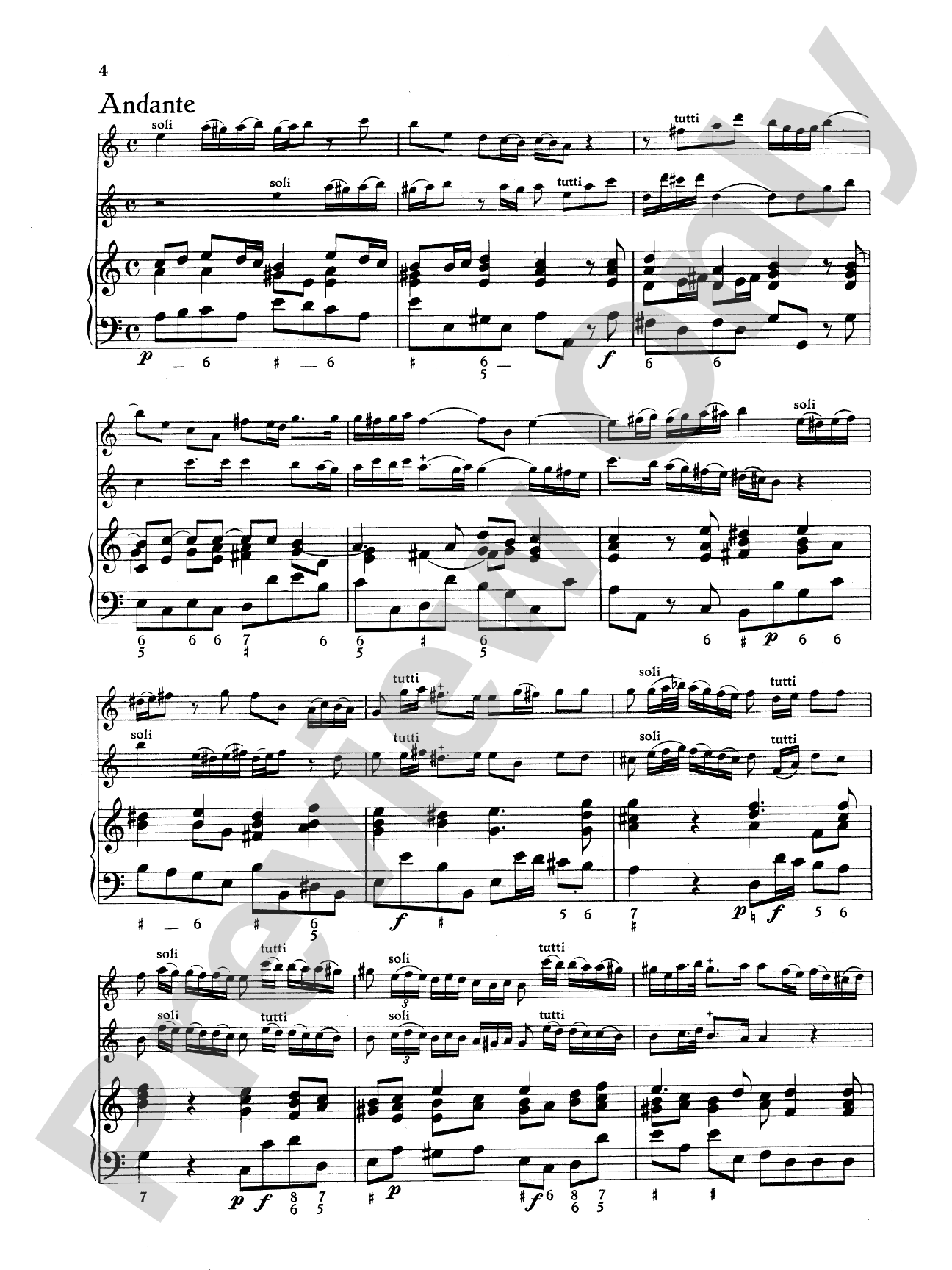 Telemann: Trio Sonata in C Major: Chamber Trio Book