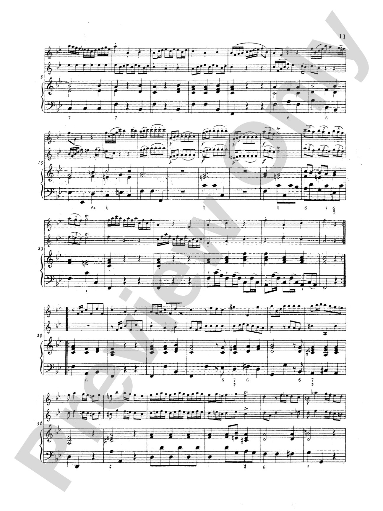 Telemann: Suite No. 2 in B flat Major: Chamber Trio Book