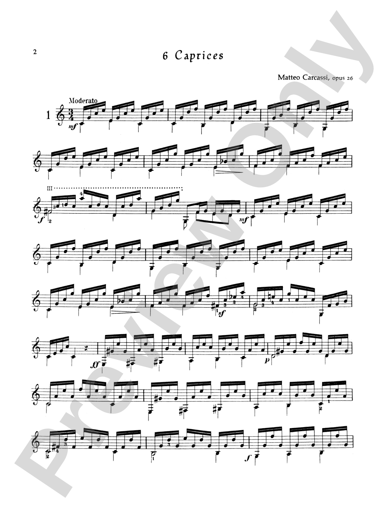 Carcassi & Sor: Easy Classic Guitar Solos: Guitar Book