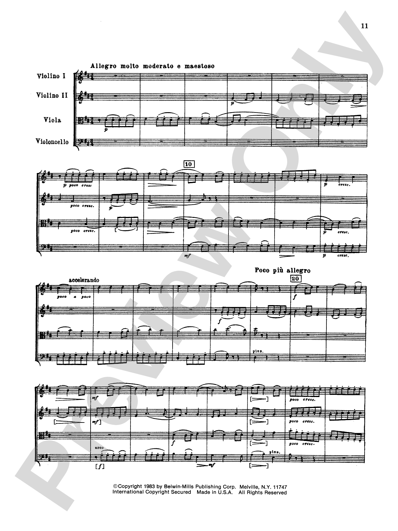 Rimsky-Korsakov: Two String Quartets: String Quartet Book