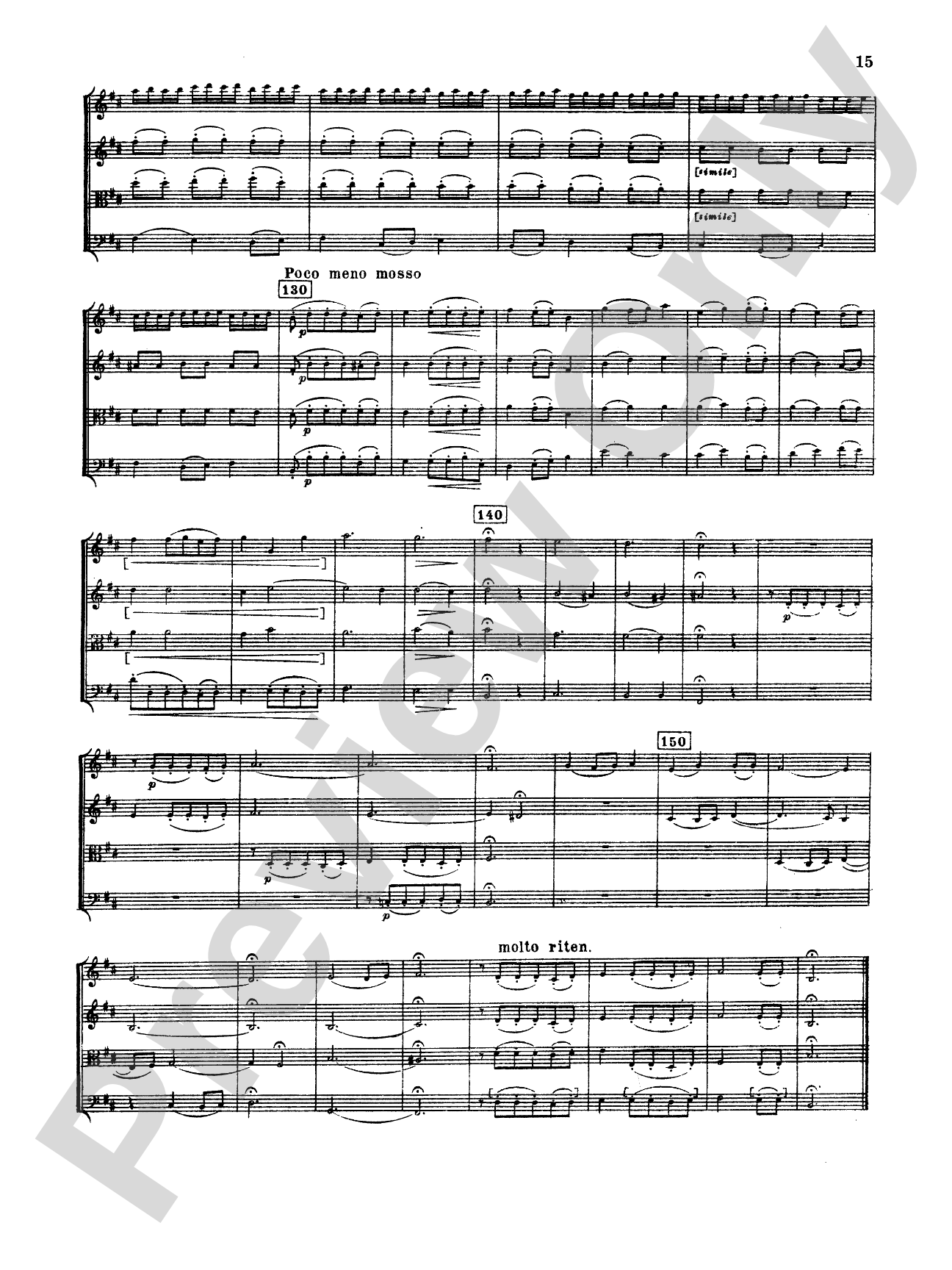 Rimsky-Korsakov: Two String Quartets: String Quartet Book
