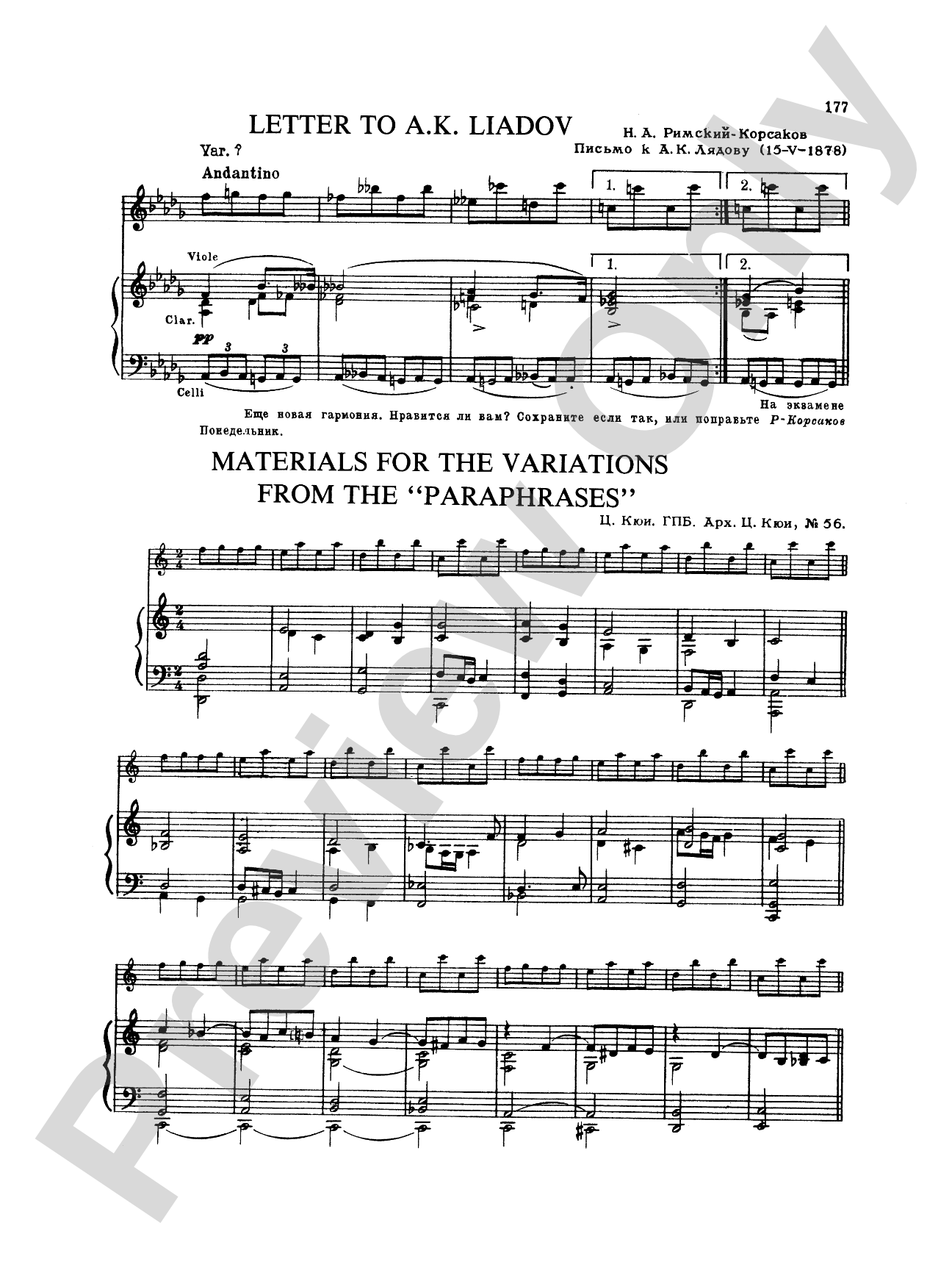 Rimsky-Korsakov: Piano Duets, Volume III