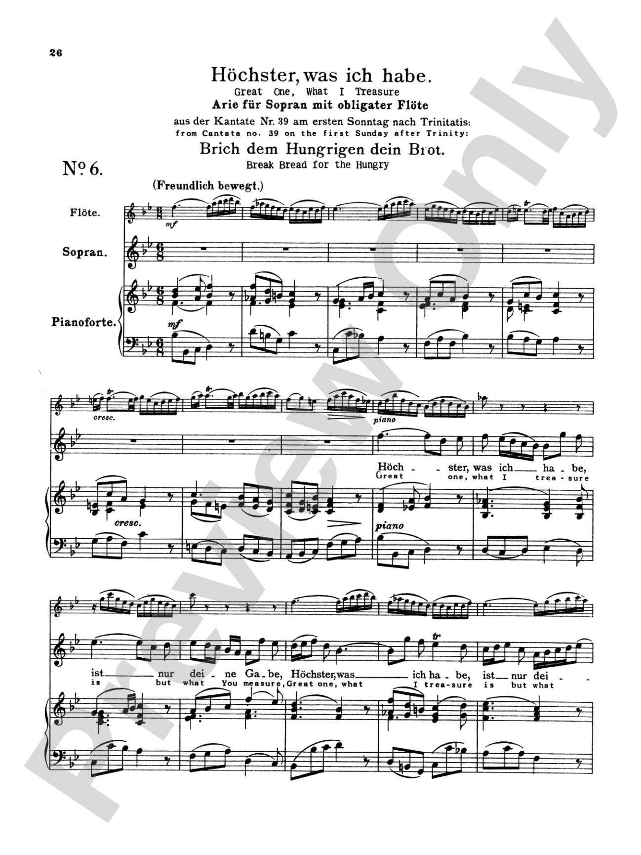 Bach: Soprano Arias from Church Cantatas, Volume I (Sacred) (German/English)