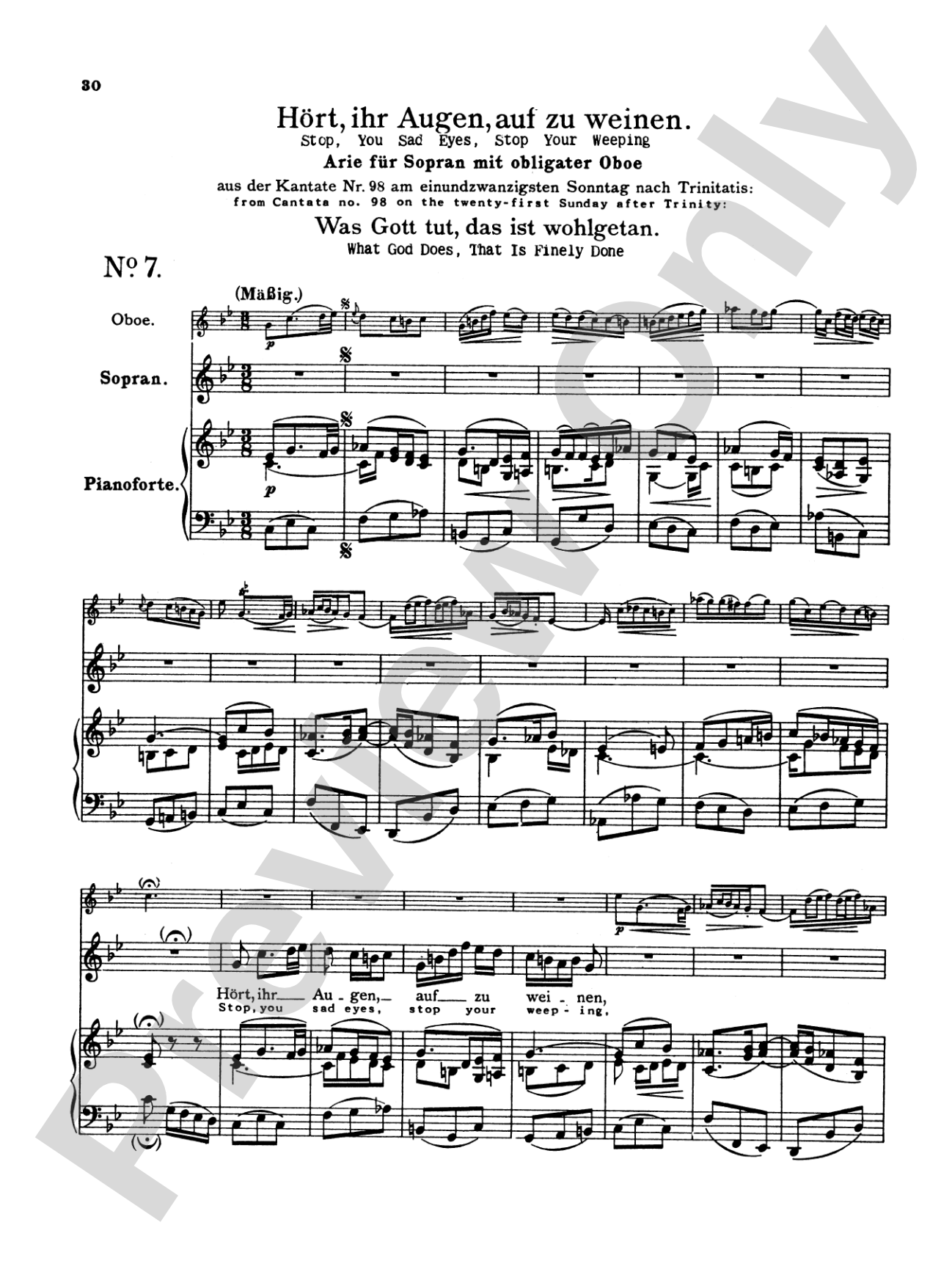 Bach: Soprano Arias from Church Cantatas, Volume I (Sacred) (German/English)