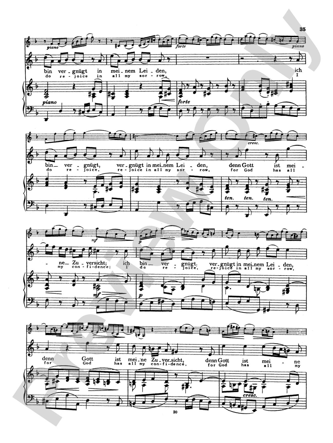 Bach: Soprano Arias from Church Cantatas, Volume I (Sacred) (German/English)