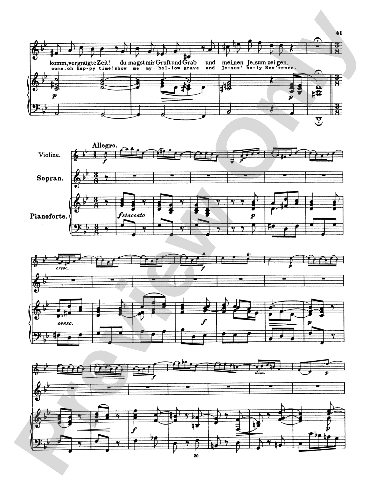 Bach: Soprano Arias from Church Cantatas, Volume I (Sacred) (German/English)
