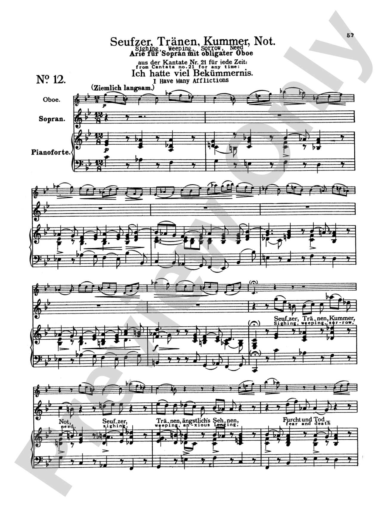 Bach: Soprano Arias from Church Cantatas, Volume I (Sacred) (German/English)