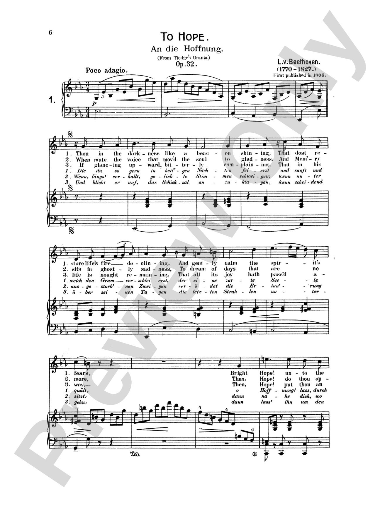 Beethoven: Songs (Complete)-- 66 songs, mostly for Medium Voice (German/English): Vocal Octavo-Size Book